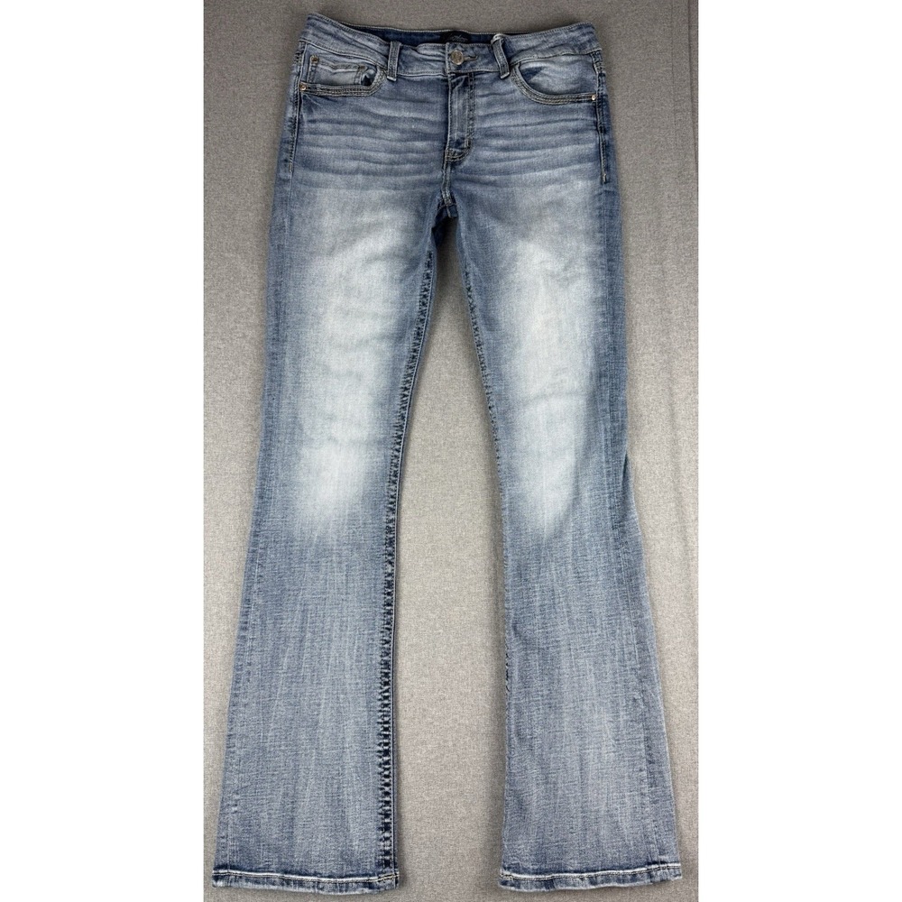 Daytrip Virgo Bootcut Jeans Womens 30XL Blue Denim Flap Pocket Y2K Extra Long